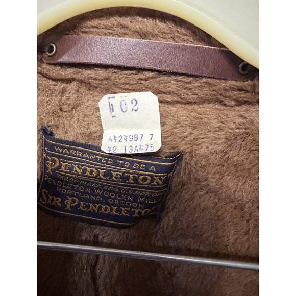 Vtg 1960s Sir Pendleton Wool Coat Men's 42 - No Woolmark - w/ Factory Tags Camel - Picture 4 of 9